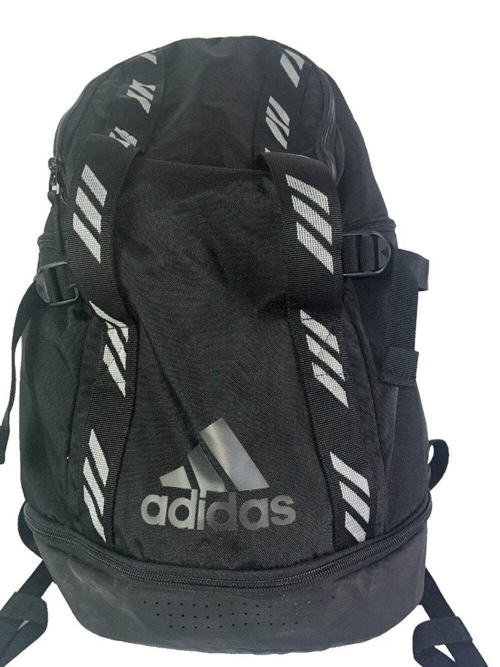 Adidas Creator 365 Large Black Backpack Pockets Bottle Shoes Sports School NWOT